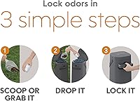Vista 5 de Pet Genie Cubo Sistema de eliminación de residuos de perros para control de olores en exteriores e interiores Cubo de basura para excrementos