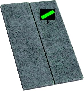 EZSMITH RockSolid GripX Green Glow Knife Handle Scales - USA Made Rubber Impregnated Book Matched Pair - Glow in Dark Compound - G10 Alternative - Custom Knife Making Material - 5.50" Length