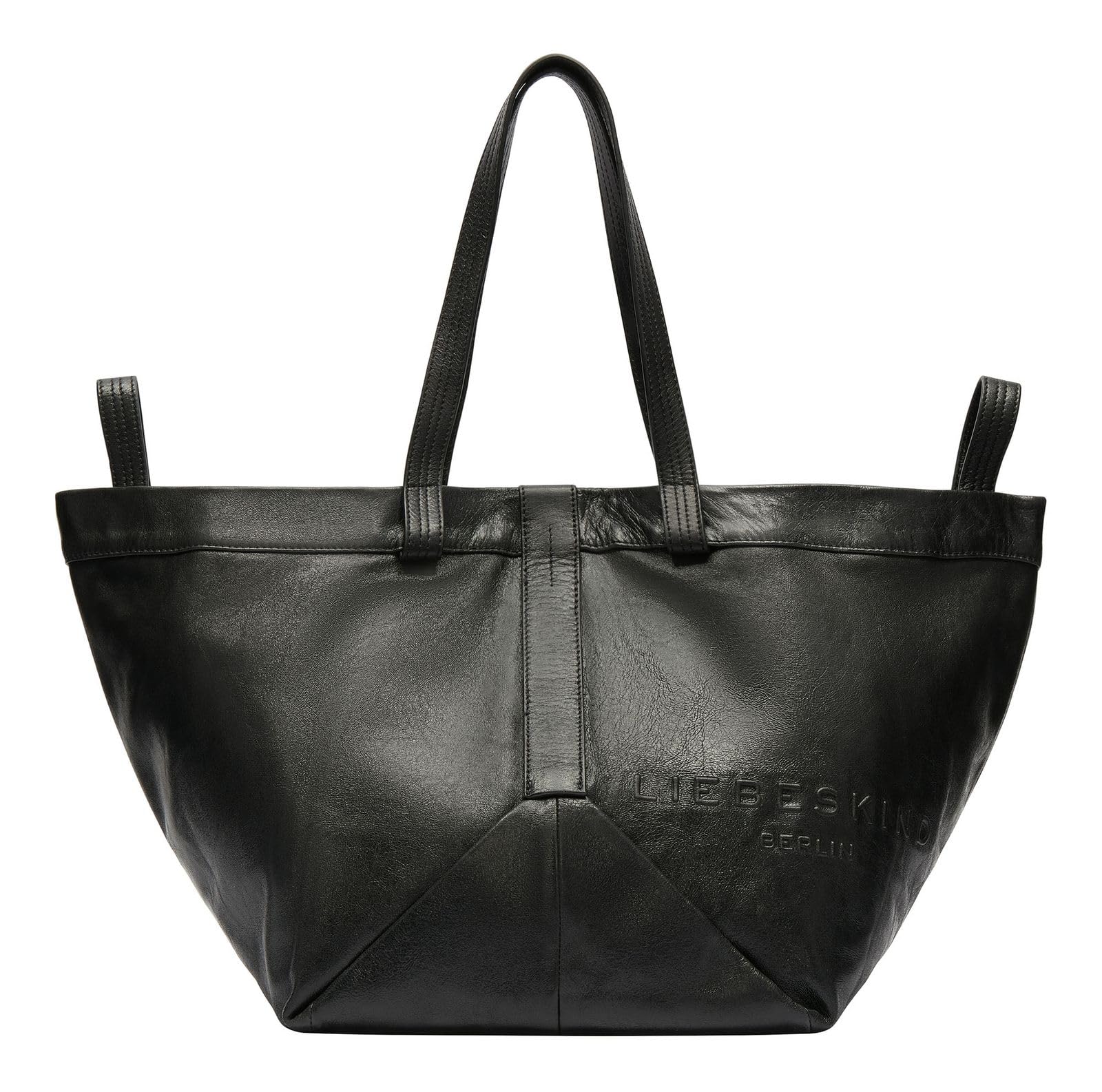 LIEBESKIND BERLIN Leather shopper bag Elvira Lamb SF Verna Shopper Black