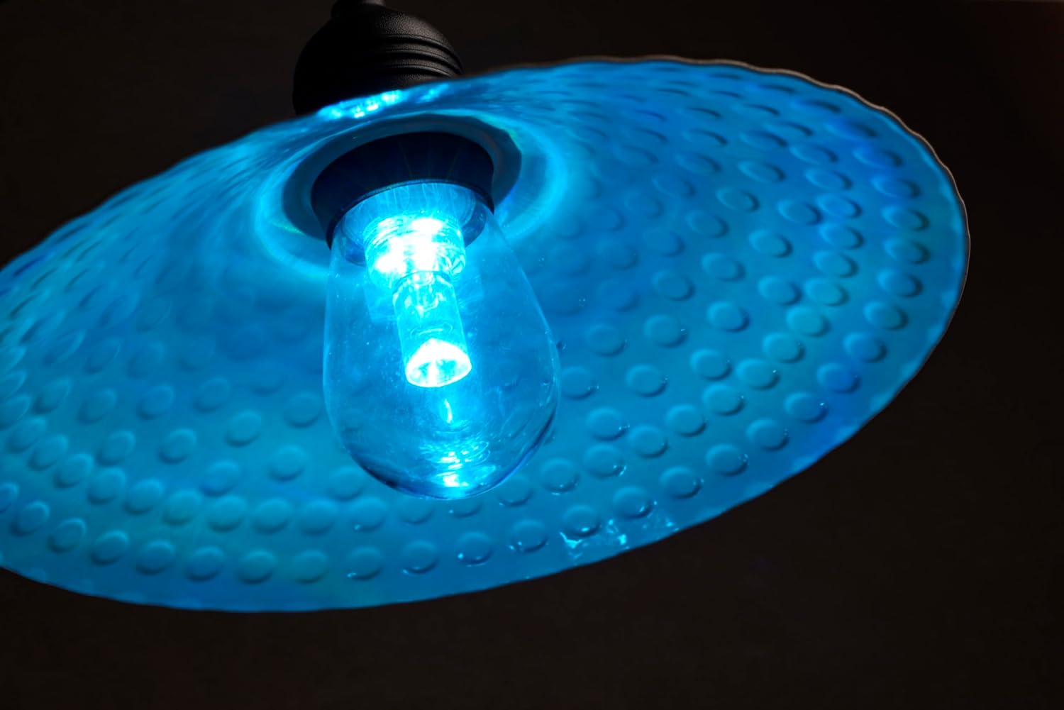 Satco 80/2843/12 8-Inch Steel Dark Sky Shades for String Lights, Weather Resistant, Textured Finish, Black, Pack of 12