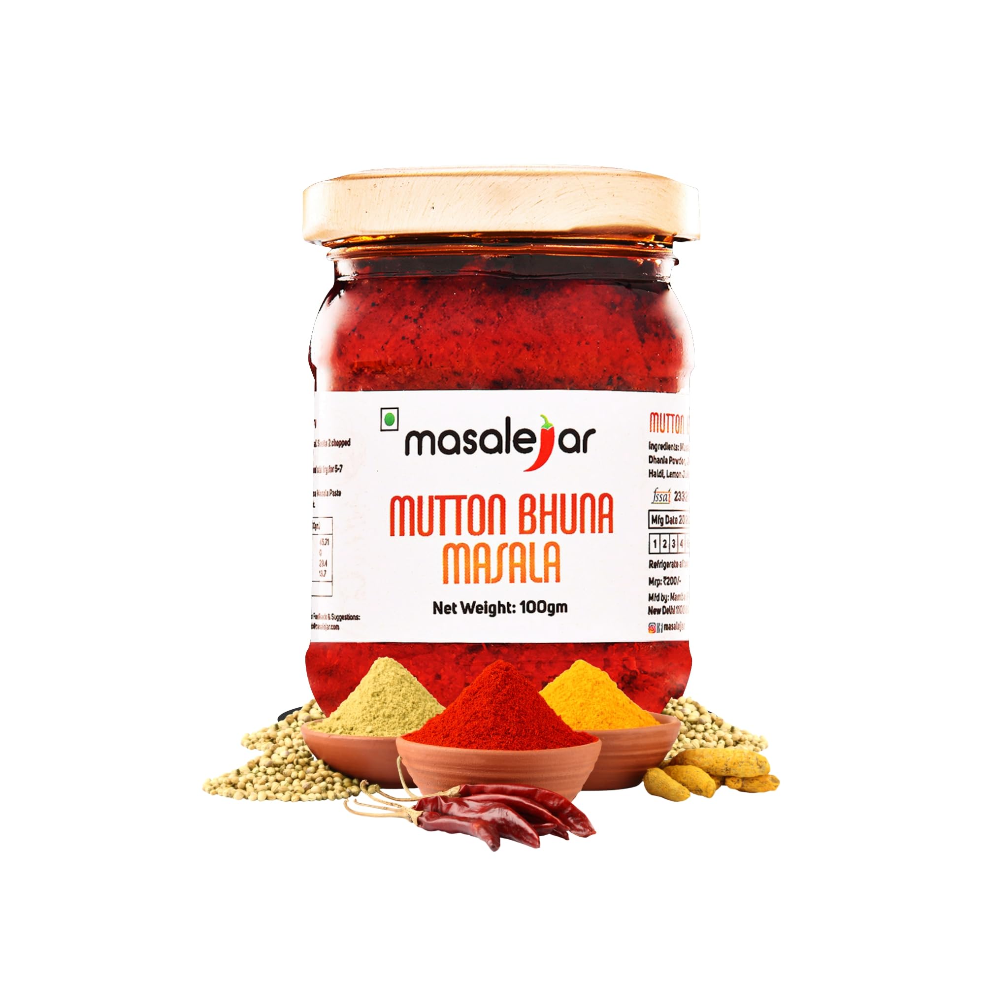 Masalejar Ready to Cook Mutton Bhuna Masala Spice Mix 100gm Serves 3-4 | Meat Masala Paste | Just Mix & Cook | No added Preservatives (Pack of 1) (B09ZPVD3J2) Amazon Price History, Amazon Price Tracker