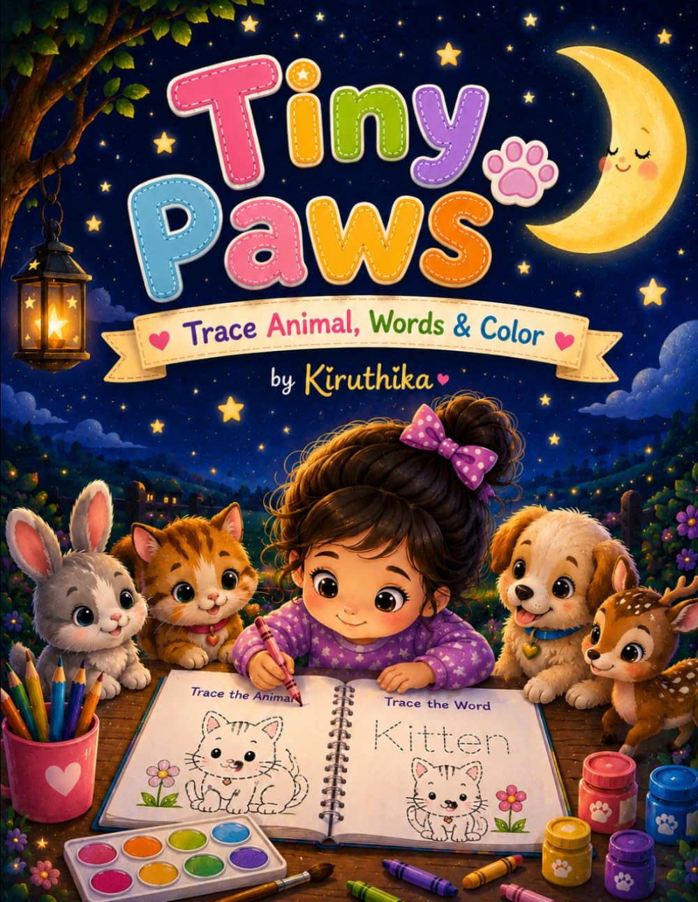 Tiny Paws: Trace Animal, Words, & Color
