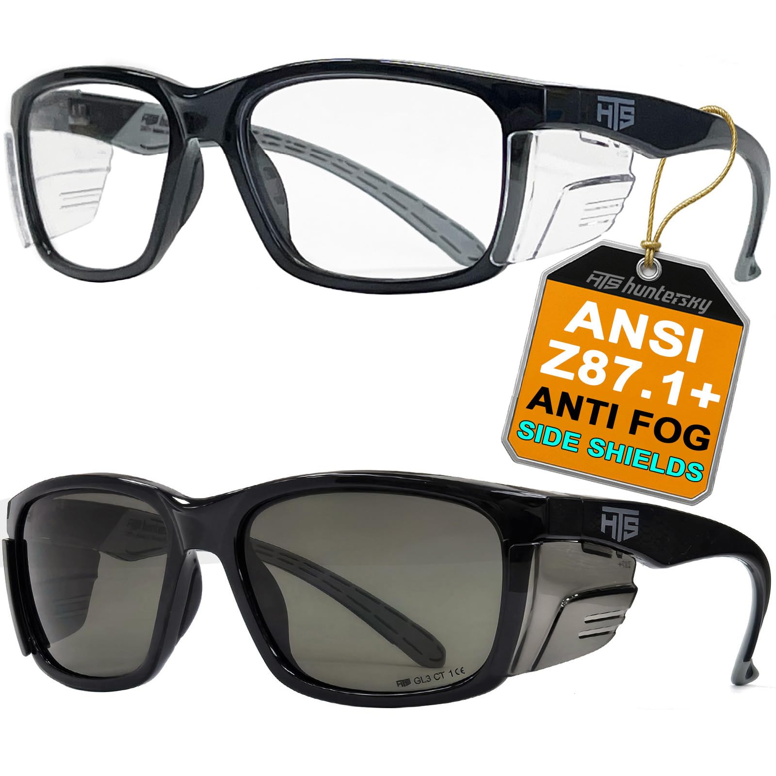 HTS HUNTERSKY Anti-Fog Safety Glasses with Side Shields ANSI Z87.1 — Amazon image 13