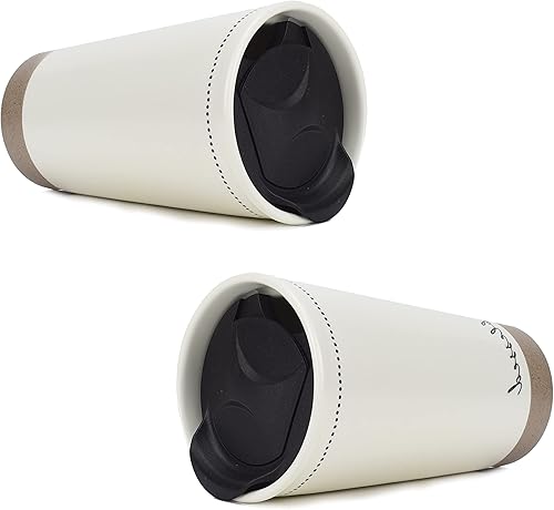 Miniatura 3 de Lighthouse Christian Products Pin Dot - Tazas de viaje de cerámica clásicas de 12 onzas, color blanco, juego de 2