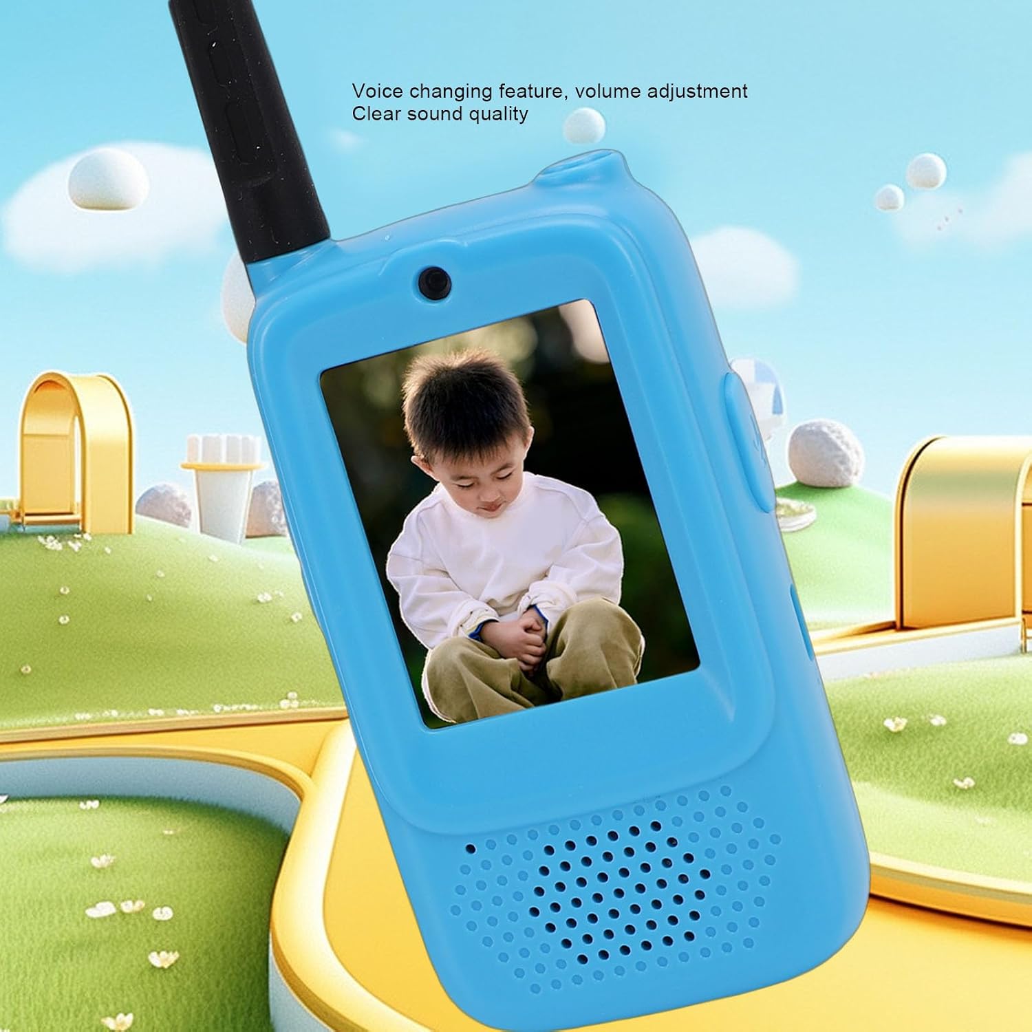Video Walkie Talkies for Kids, Kids 2 Way Radios 1640.4ft Long Distance, 2.0 Inch Screen Rechargeable Wireless Video Intercom Toys for Family Games Outside Camping