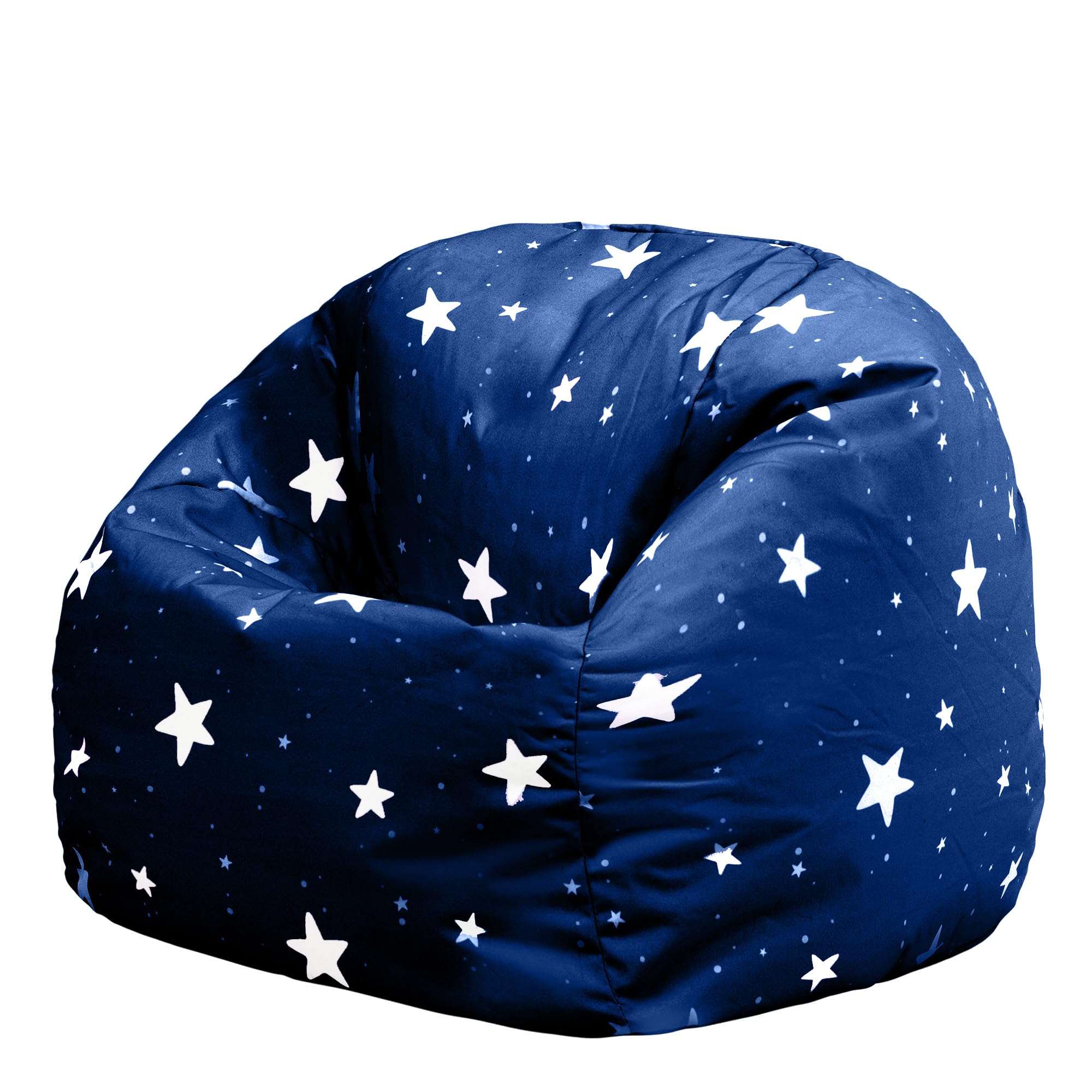 icon Dalton Zitzak Kind, Marineblauw, Corduroy Stof, Set van 2, Kinderfauteuil, Kinder Zitzak met Vulling Inbegrepen, Bean Bag, Comfortabel Kinder Meubilair, Speelkamer, Kinderkamer, Slaapkamer