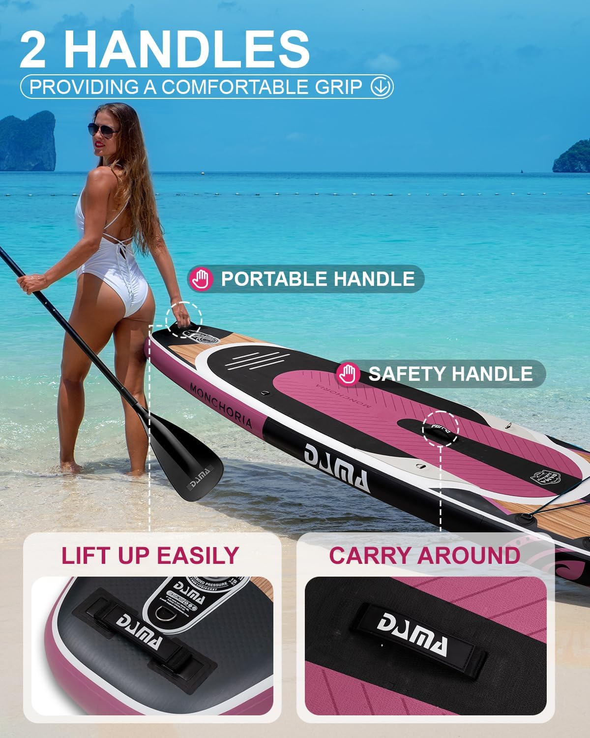 DAMA 11'*34"*6" Stand Up Paddle Board, Inflatable Paddle Board,Inflatable Paddle Boards for Adults w/a Wide, Smooth and Non Slip Deck, Versatile Styles, Suitable for Adults