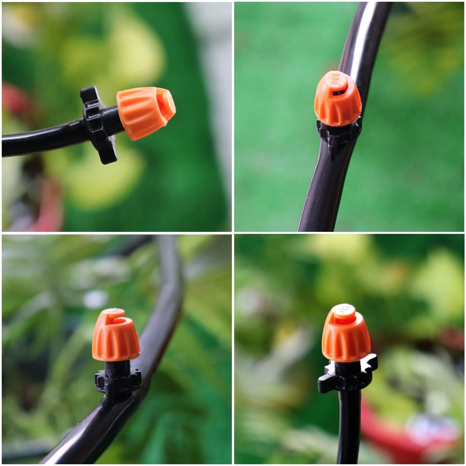 Melairya 180 Grad Zerstäuber Sprinkler, Mikro Garten Rasen Wassersprühnebel Sprinkler-Bewässerungssystem for Gartenbewässerungs Bewässerungszubehör (Size : 300pcs)