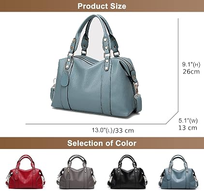 Aileese Vegan PU Leather Purses and Handbags for Women Fashion Boston Shoulder Bag Top Handle Satchel Ladies Hobo Crossbody Bags