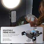 NEEWER Basics 12" 24W Large Ring Light with 68" Stand/Phone Holder/Remote for iPhone Video Recording Selfie Streaming Makeup Studio Photography, 3000K-6500K CRI98 Full Screen LED Panel Lighting, BR13