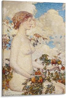 Childe Hassam Posters Print Pomona Painting On Canvas Wall Art Poster Scroll Picture Print Living Room Walls Decor Home Posters 08x12inch(20x30cm)