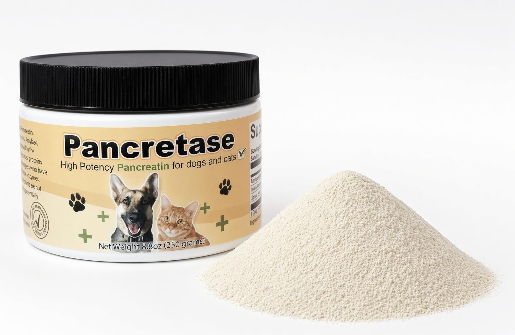 Pancretase Digestive Enzymes | 10x Pancreatin | Pancreatin for Dogs and Cats | Pancreatic Enzyme | Great for Pets with EPI
