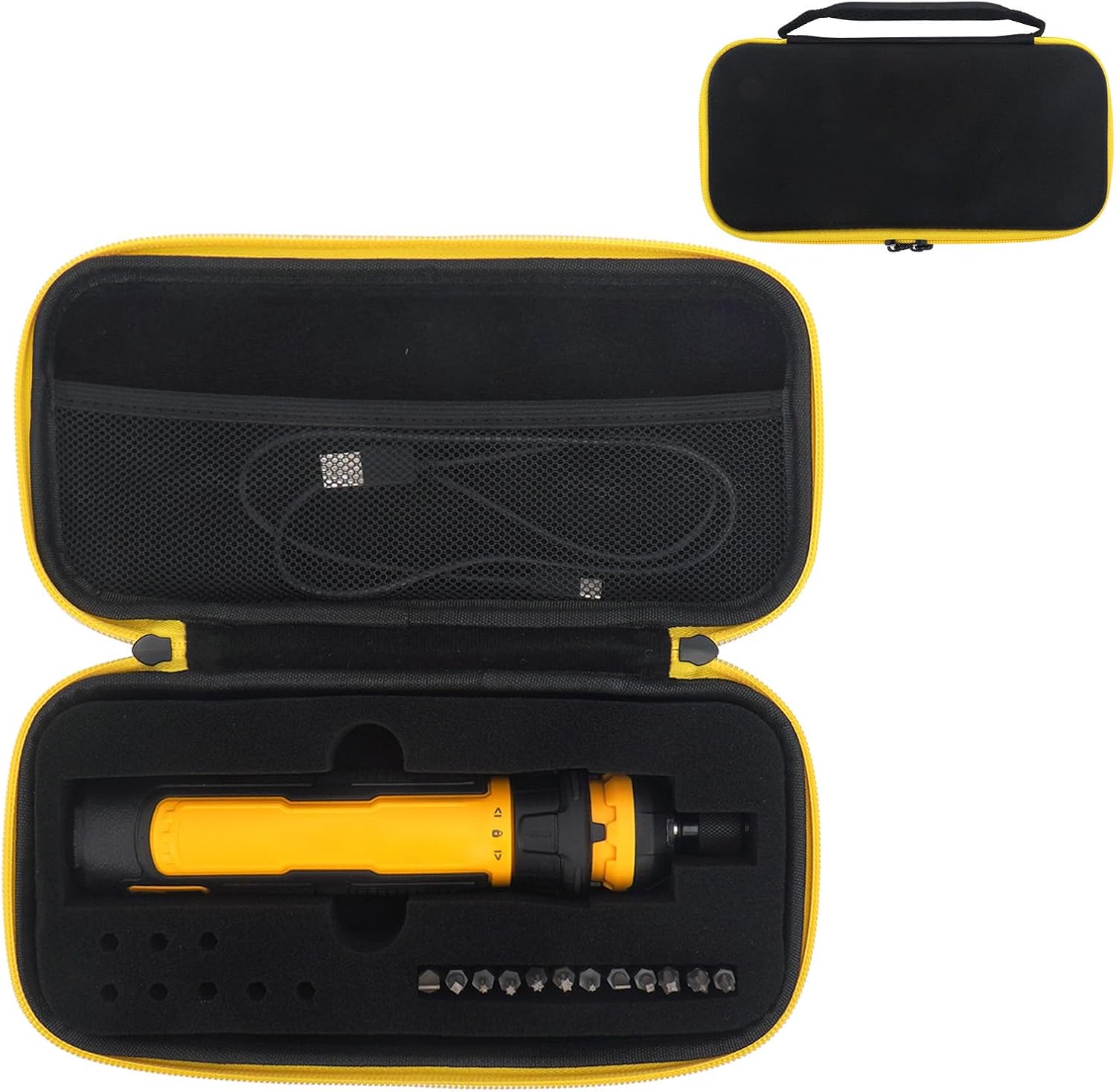 YouKnow Funda de viaje compatible con destornillador inalámbrico DEWALT (DWHT66719) y puntas de destornillador con espuma personalizada (solo
