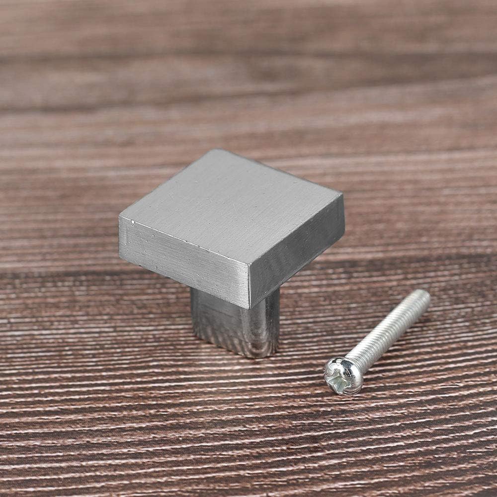 1Pcs Drawer Knobs Single Hole Cupboard Door Pull Knob 25 * 25mm Square Zinc Alloy Dresser Knobs Modern Drawer Handle Knob for Furniture Kitchen Bathroom Cupboard Closet Wardrobe Home Decoration