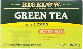 Bigelow Green Tea with Lemon Decaf 0.91 OZ(Pack of 6)