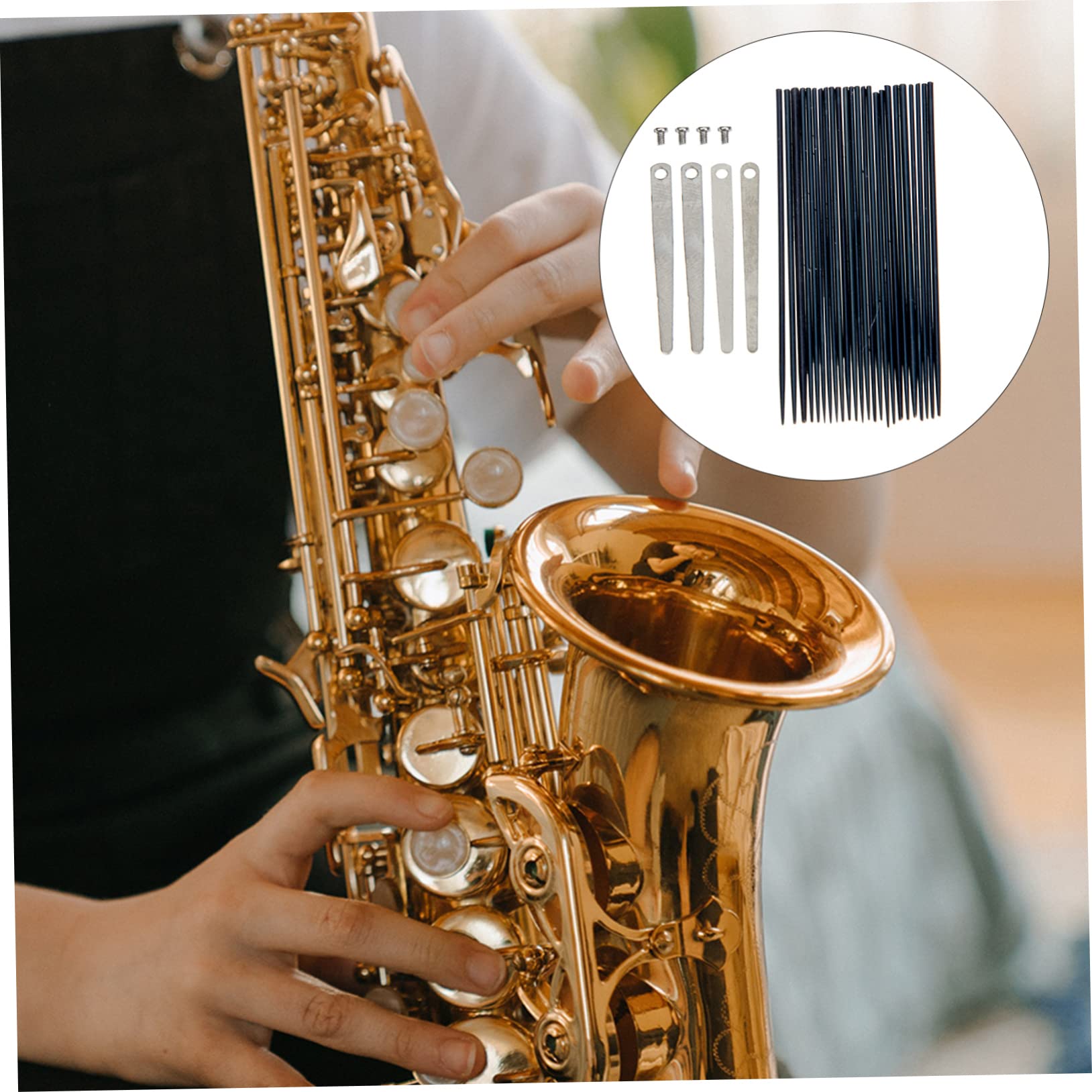 SUPVOX 4juegos De Para Saxofón Placas De Lengüeta y Accesorios De Reparación De Instrumentos Para De Saxofón Tenor