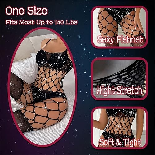 Miniatura 4 de mom&myaboys Medias de red para mujer, lencería sexy, lencería para mujer, medias sexis