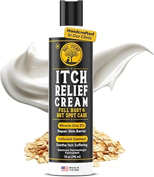 Itch Relief Cream for Dogs | Colloidal Oatmeal & Zinc | 12 oz