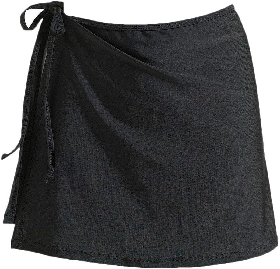 JadeRich Women's Solid Color Side Slit Beach Wrap Skirt Bikini Cover-up(No Bottom)