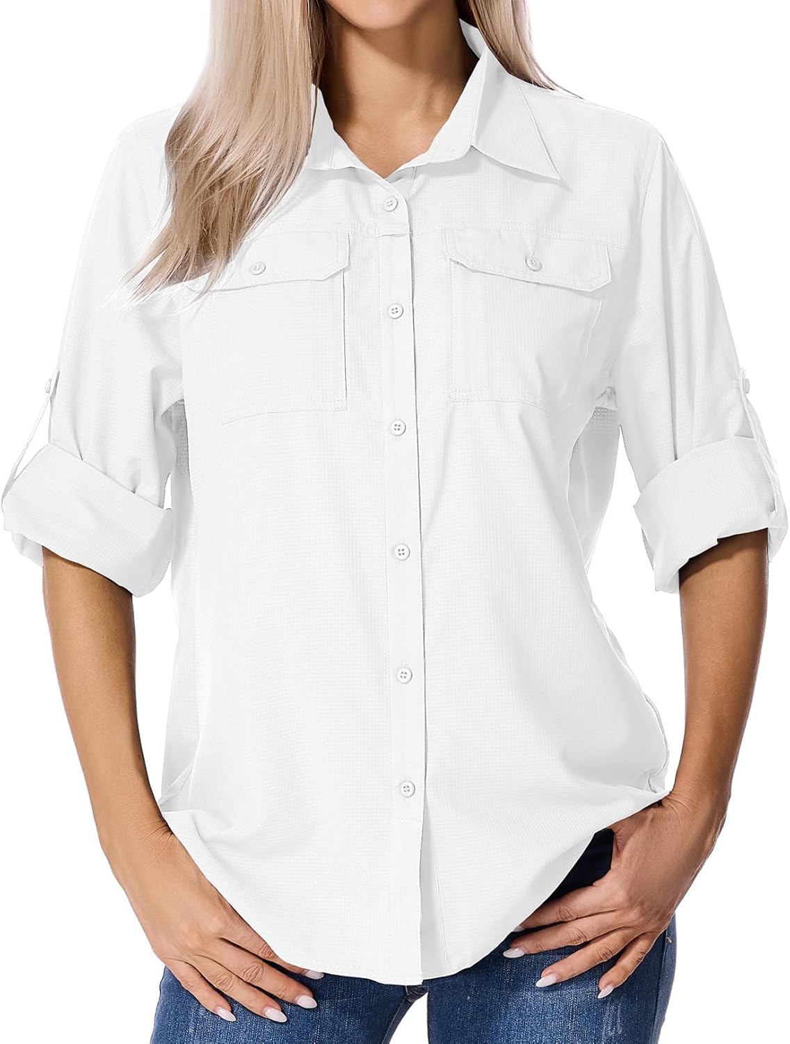 Jessie Kidden Womens UPF 50+ UV Sun Protection Safari Shirts Long Sleeve Outdoor Cool Quick Dry Fishing Hiking Shirts