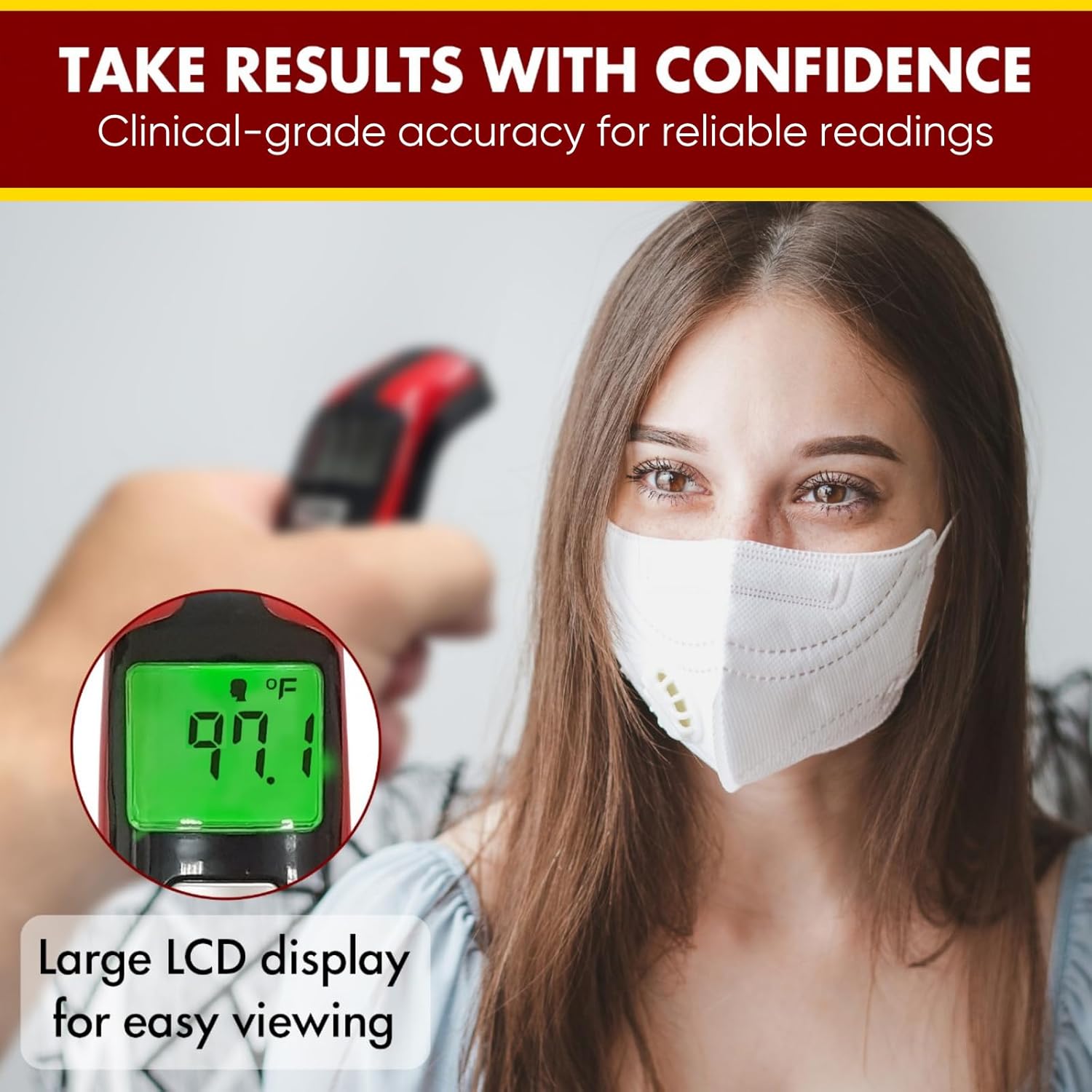 Advocate Non Contact Touchless Speaking Thermometer for Adults, Kids & Babies – Digital Infrared Thermometer – Clinical Results-Speaks English and Spanish