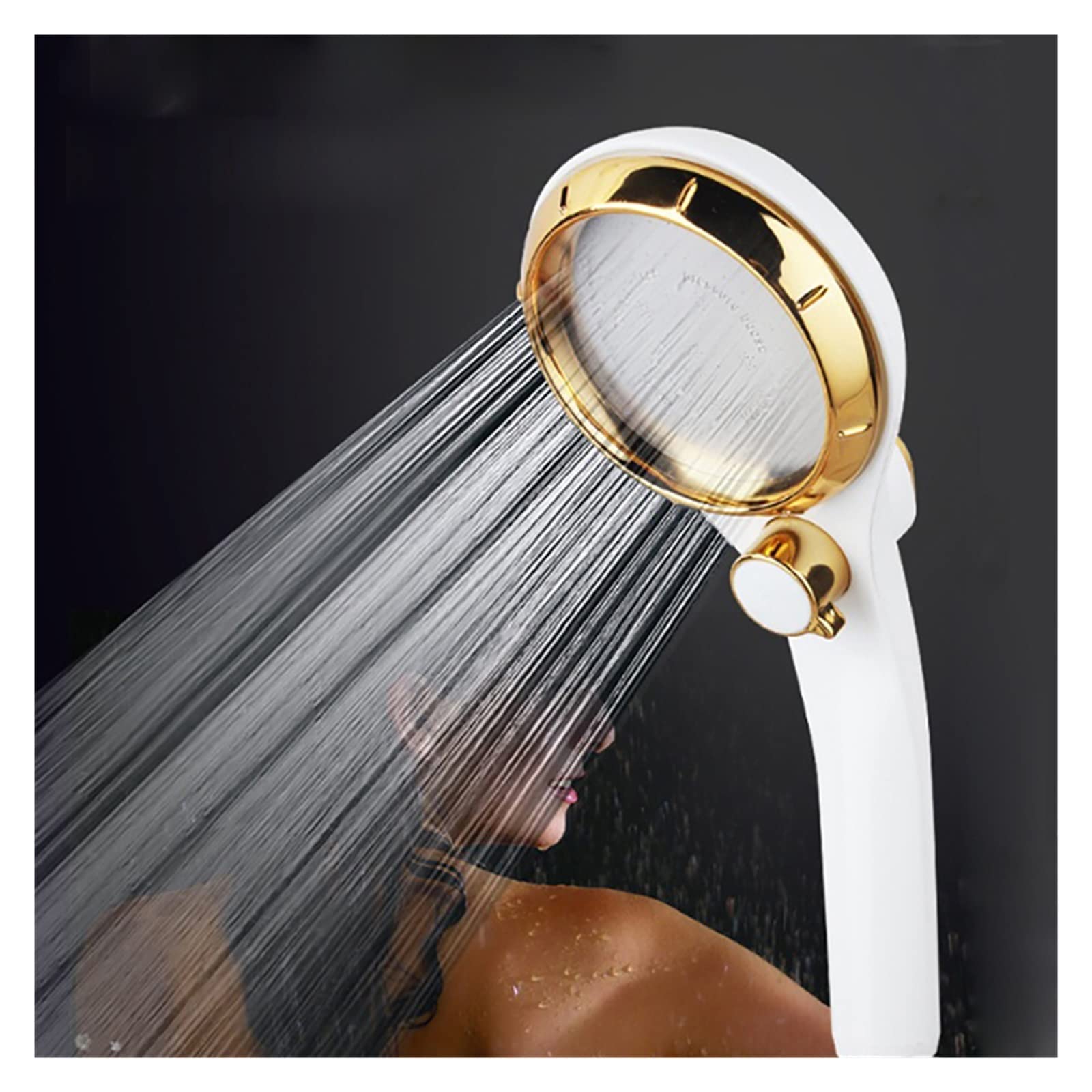 Soffione doccia 95mm Pannello grande Soffione doccia a mano Ugello per doccia Risparmio idrico Alta pressione Regolabile in continuo Pulsante di arresto Doccia