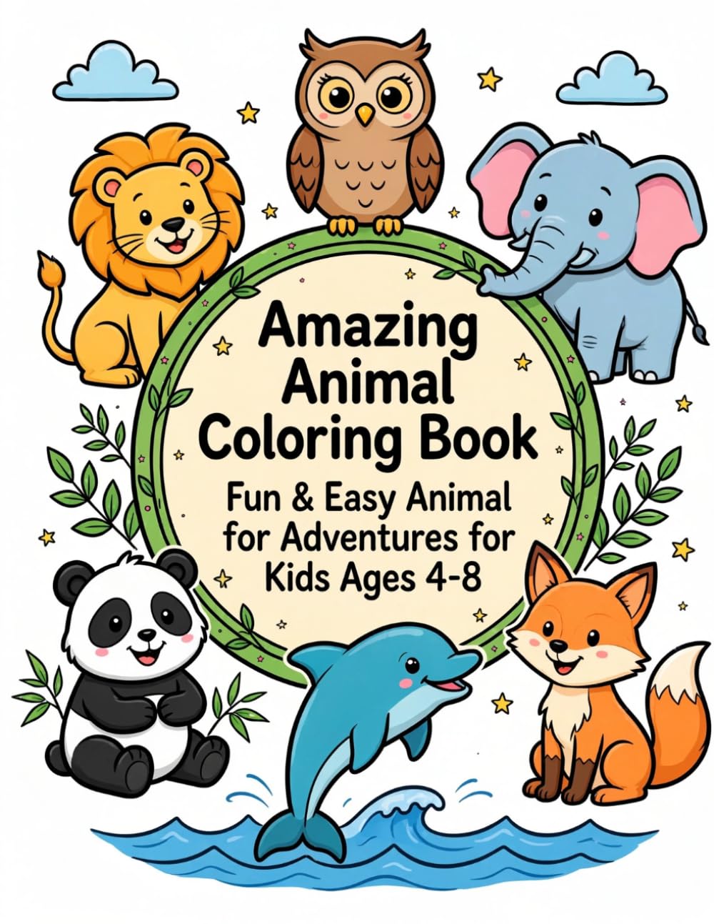 Amazing Animal Coloring Book: Fun & Easy Animal Adventures for Kids Ages 4–8