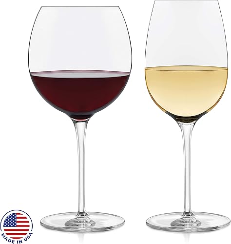 Vista 8 de Libbey Signature - Juego de 12 copas de vino rojo y blanco, elegantes, aptas para lavavajillas, copas de vino de fiesta para cumpleaños, bodas y más
