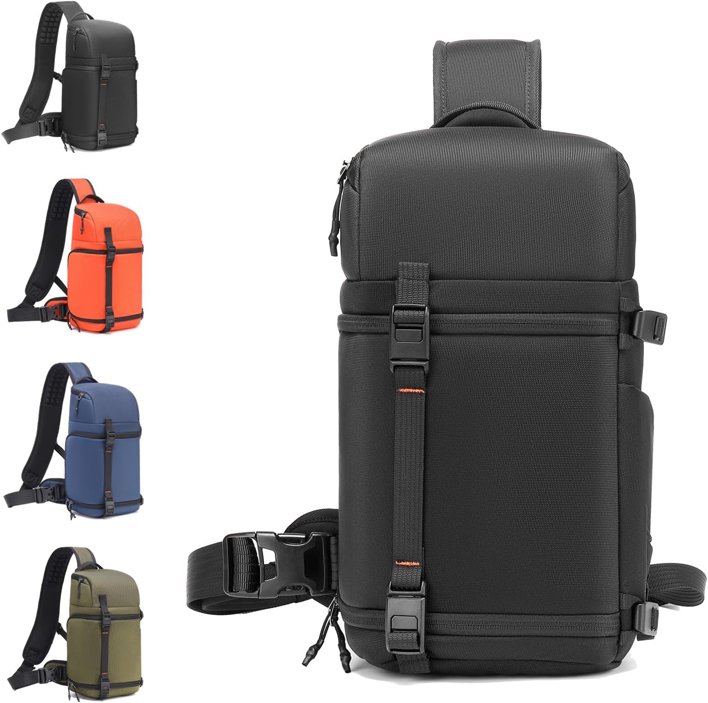 DSLR Sling Camera Bag with Side Access and Tripod Holder (black)