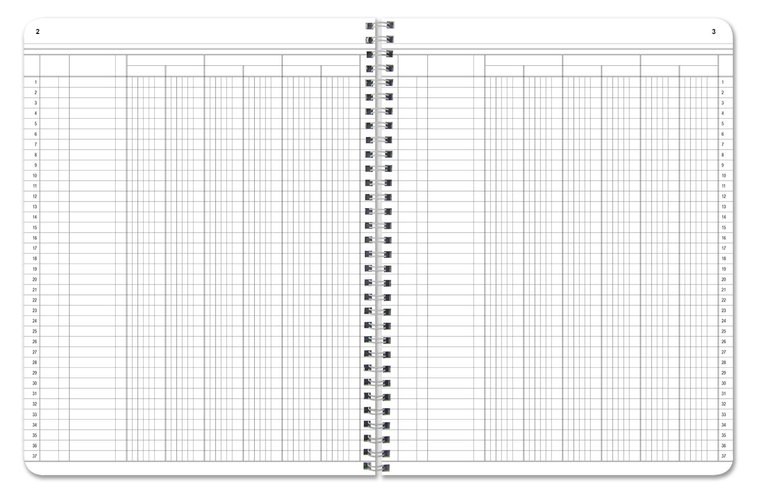 Amazon.com : BookFactory 6 Column Account Book/Ledger Book/Accounting Ledger/Notebook  (6 Columnar Book Format) - 100 Pages, 8.5" x 11", Wire-O (ACT-100-7CW-PP-( Accounting-6)-AX) : Office Products