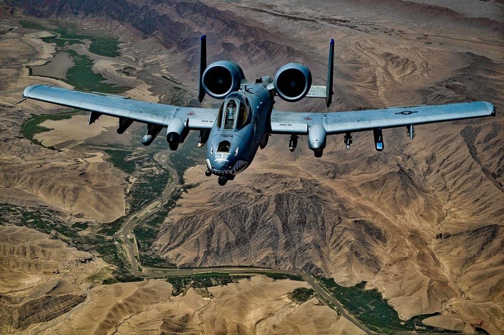 Gifts Delight Laminated 36x24 inches Poster: A-10 Thunderbolt United States Air Force Military Gunship Gatling Guns Aircraft Jet Landscape Airplane HDR