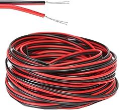 AWG22 電線 ケーブル 20m 赤黒 2Pin コード 接続ケーブル 配線コード 延長コード LEDライトストリップ 電線コード 電子工作 配線 交換 修理 電化製品リード線