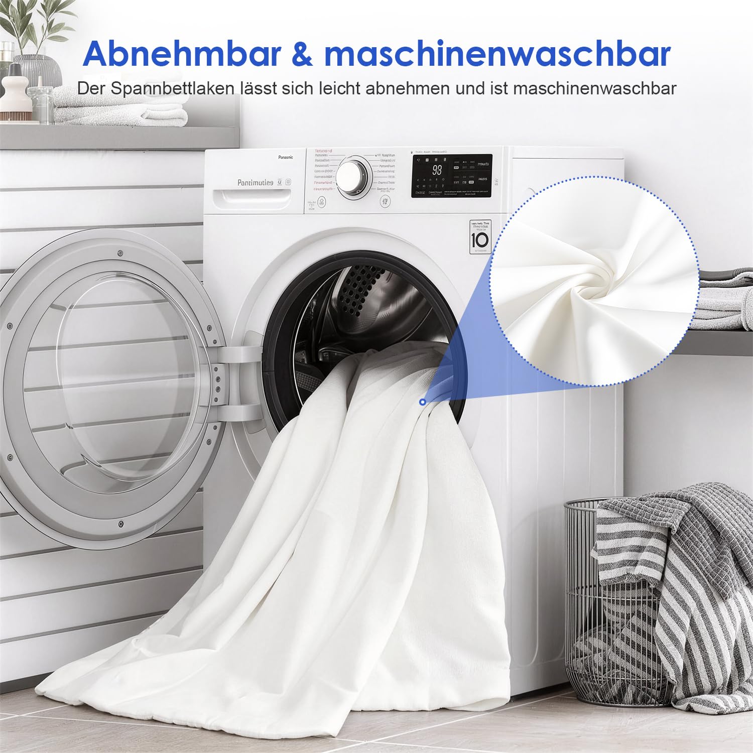 Matratze 90x200, Höhe 25cm Taschenfederkernmatratze, 7 Zonen orthopädische Matratze, Härtegrad H3 mit abnehmbarem waschbarem Spannbettlaken, Für die ganze Familie, Oeko-TEX Zertifiziert