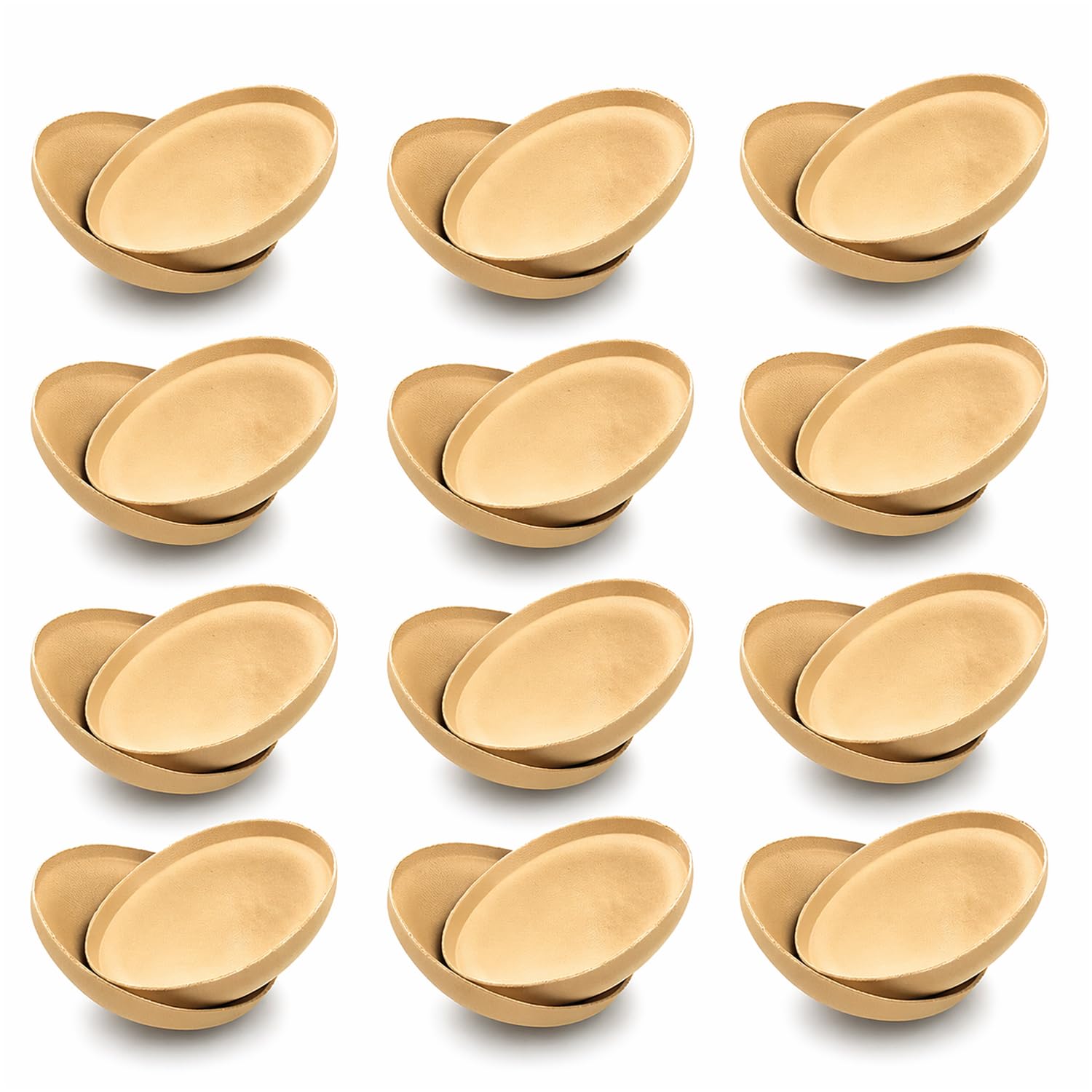 Removable Bra Pads Inserts for Women | Breathable Foam Cup Pads for Sports Bra, Swimsuit, Lingerie & Yoga Tops | Push-Up Bra Padding | Size 38, Skin Color, Pack of 12 Pairs-image-49