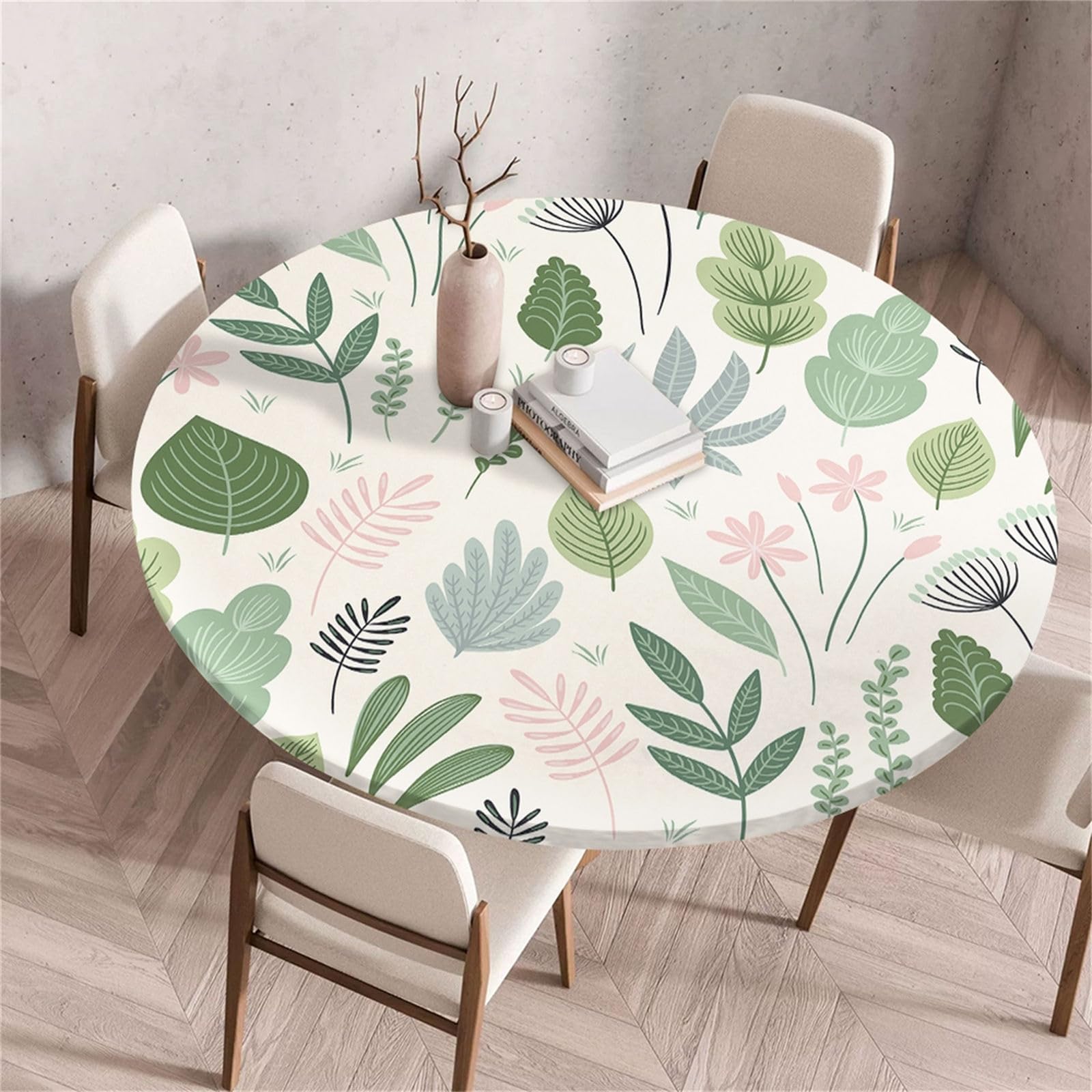 Morbuy Tovaglia Rotonda Elastica Antimacchia - Bianco, Diametro 70cm - Copritavolo Impermeabile In Poliestere Per Cucina E Feste