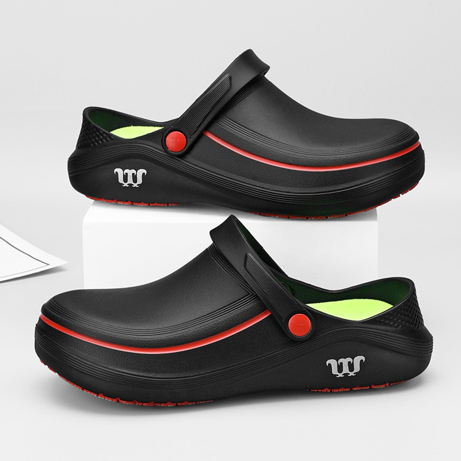 SECHRITE Sabots de Jardin Homme Femme, Clogs Confortables Chaussures Légères pour Jardinage, Loisirs, Camping et Usage Quotidien