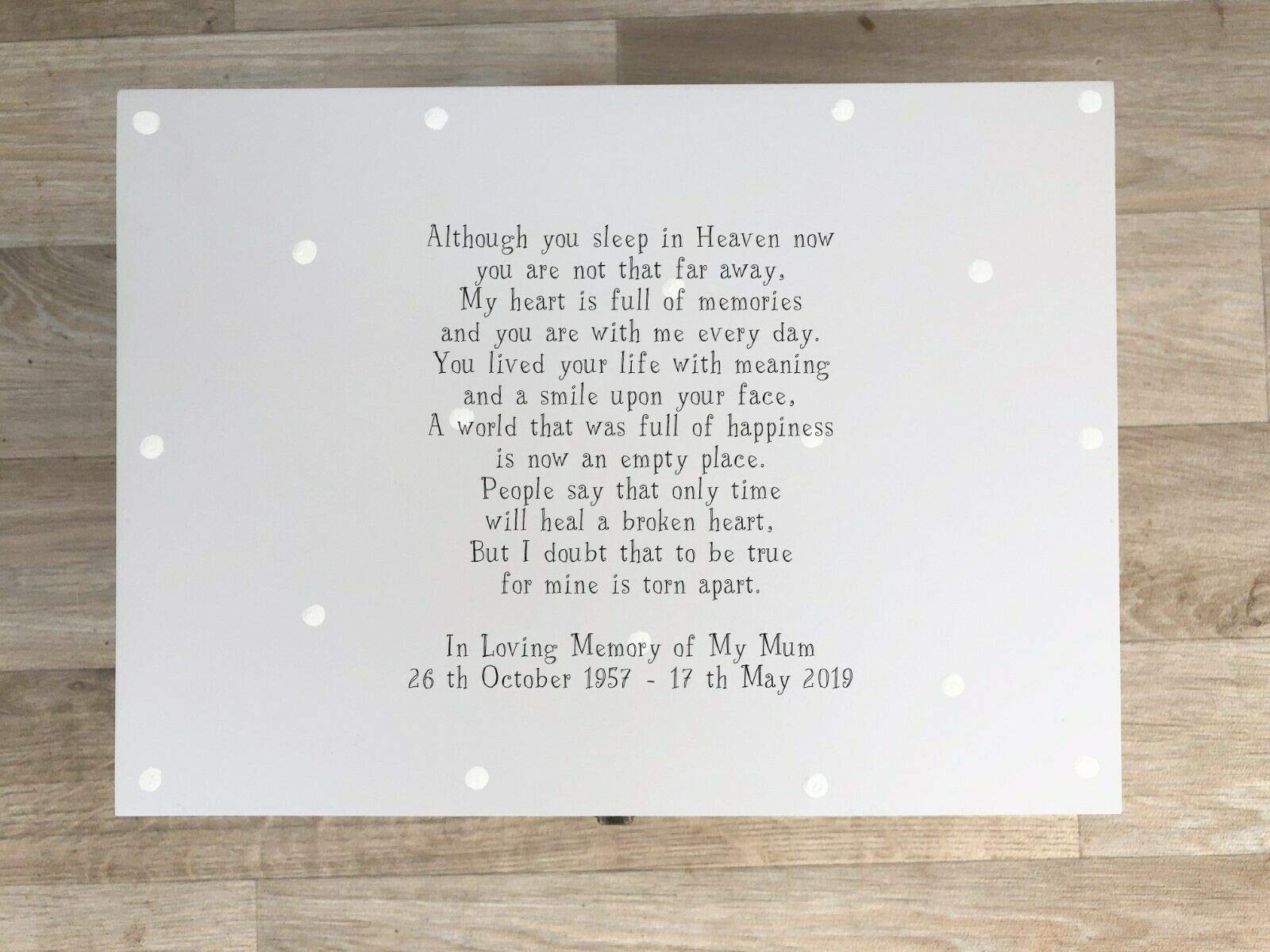 Mummy Mum - Memory box personalizzabile, con scritta "Mamma Mam", misura grande, personalizzabile