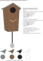 Vista 4 de KOOKOO Casa de Pájaros de Cobre Edición Limitada, Reloj de Cuco de Diseño Moderno con 12 Voces Naturales de Pájaros o Llamada de Cuco