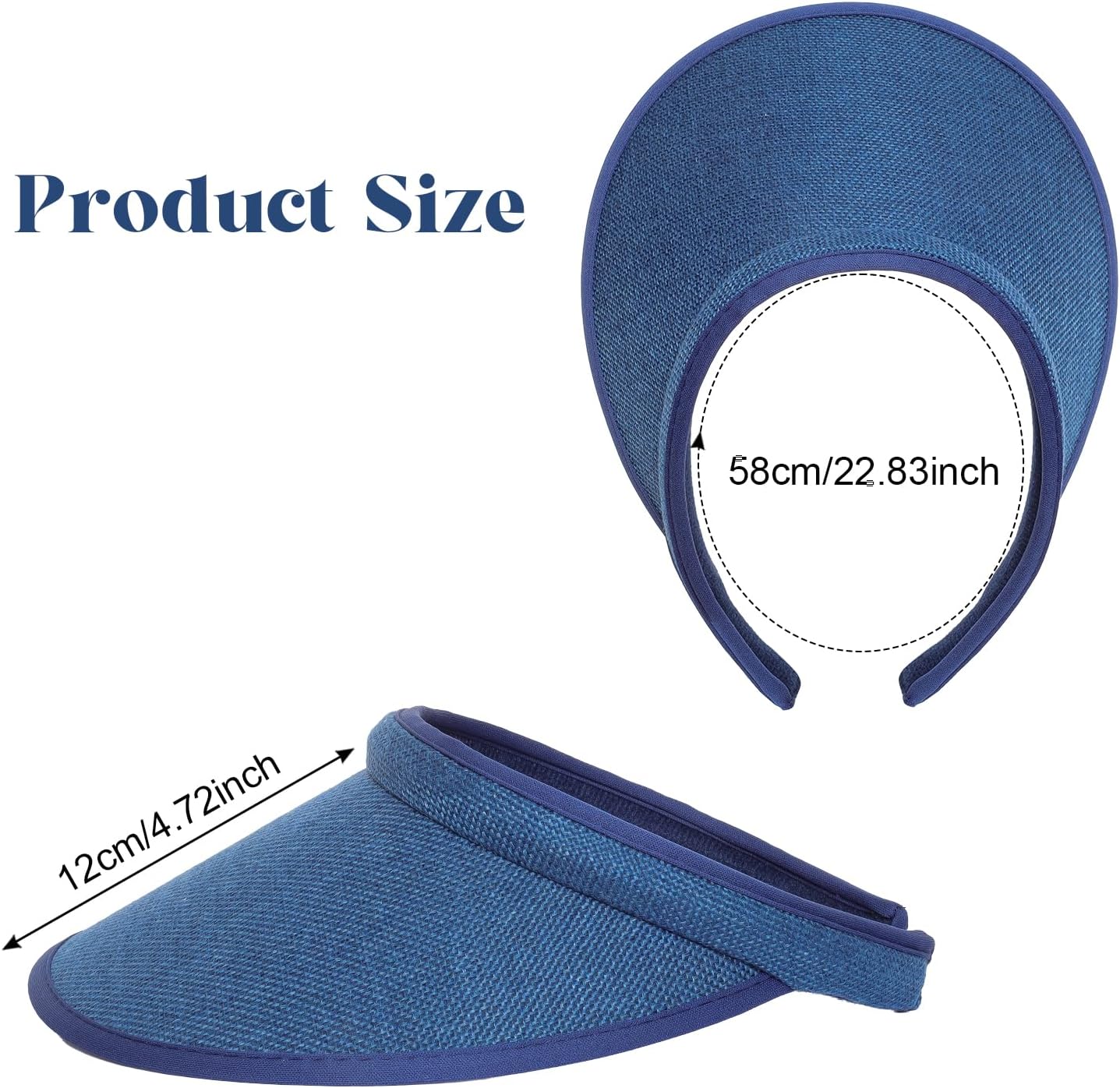 4 Pack Sun Visor for Women Wide Brimed Clip On Visor Hats | Wide-Brim Sun Visors With Adjustable Fit Provide Lightweight UV Protection For Beach Golf Tennis Travel And Daily Wear