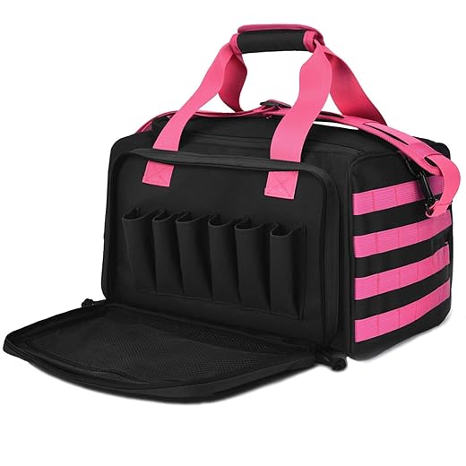 Tactical Gun Range Bag Deluxe Pistol Shooting Range Duffle Bags