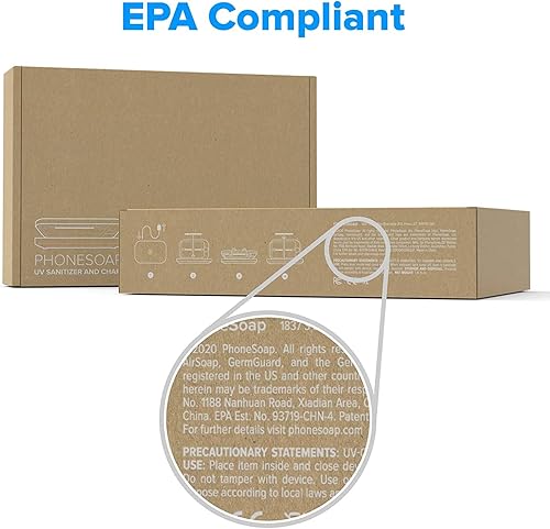 Miniatura 29 de PhoneSoap 3.0 - Sanitizador de rayos UV y cargador universal para teléfono Blanco,Negro -,Oro,Orquídea,bígaro,Plateado,Aqua 3.0,negro