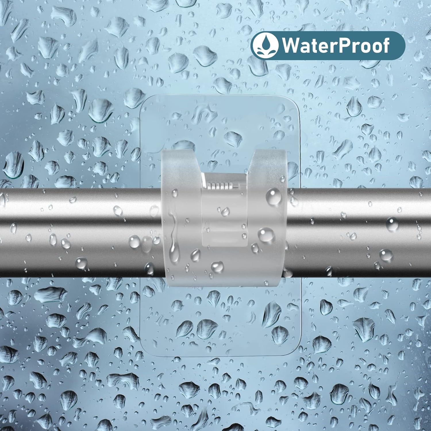 4PCS Transparent Curtain Rod Bracket No Drilling, Adhesive Curtain Rod Holder Hooks, 3M Curtain Rod Brackets Hanger with Screws, Drapery Wall Mount Brackets for 1-3 cm Curtain Rod Blinds