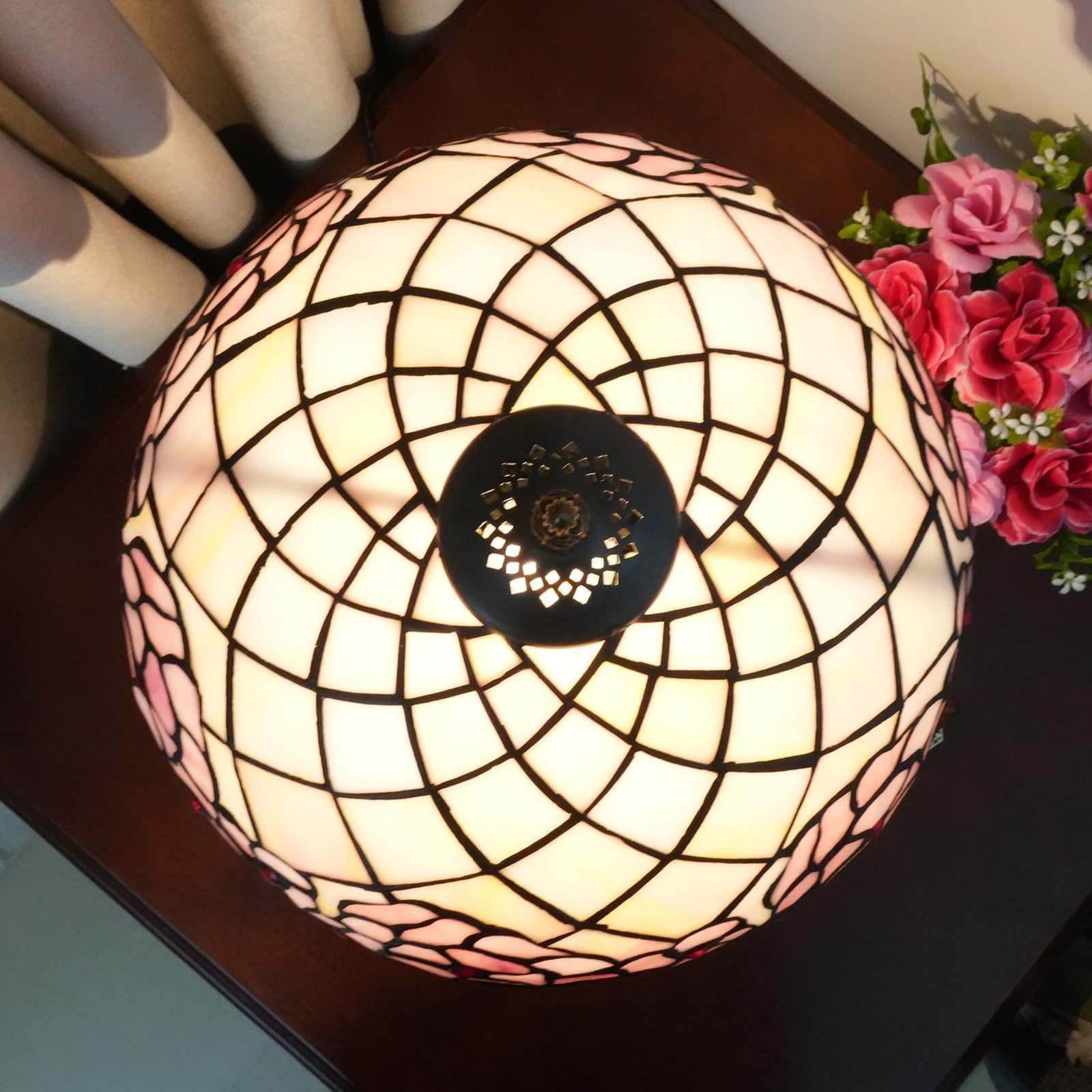Tiffany lampe de table table de chevet chambre dortoir salon cuisine vitrail lampe beau cadeau de décoration de la maison mignon Sakura