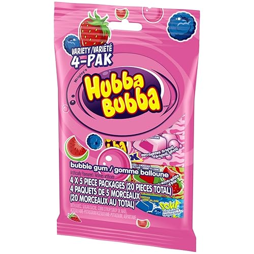 Miniatura 5 de Hubba Bubba Bubblegum paquete variado de 4 importado de Canadá