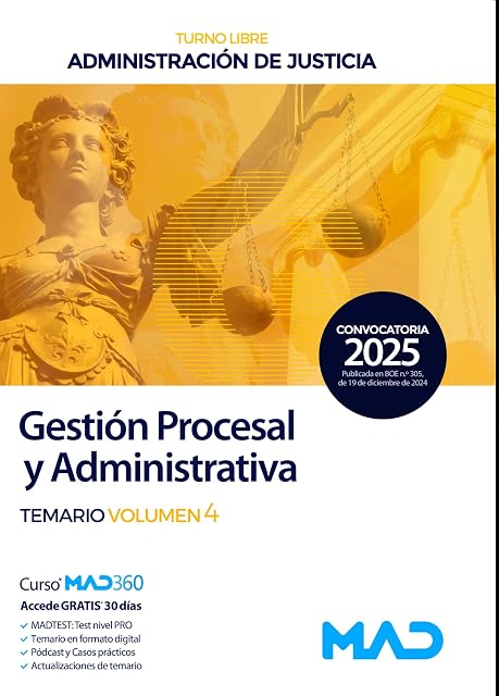Portada de Cuerpo de Gestión Procesal y Administrativa . Temario volumen 4. Administración de Justicia