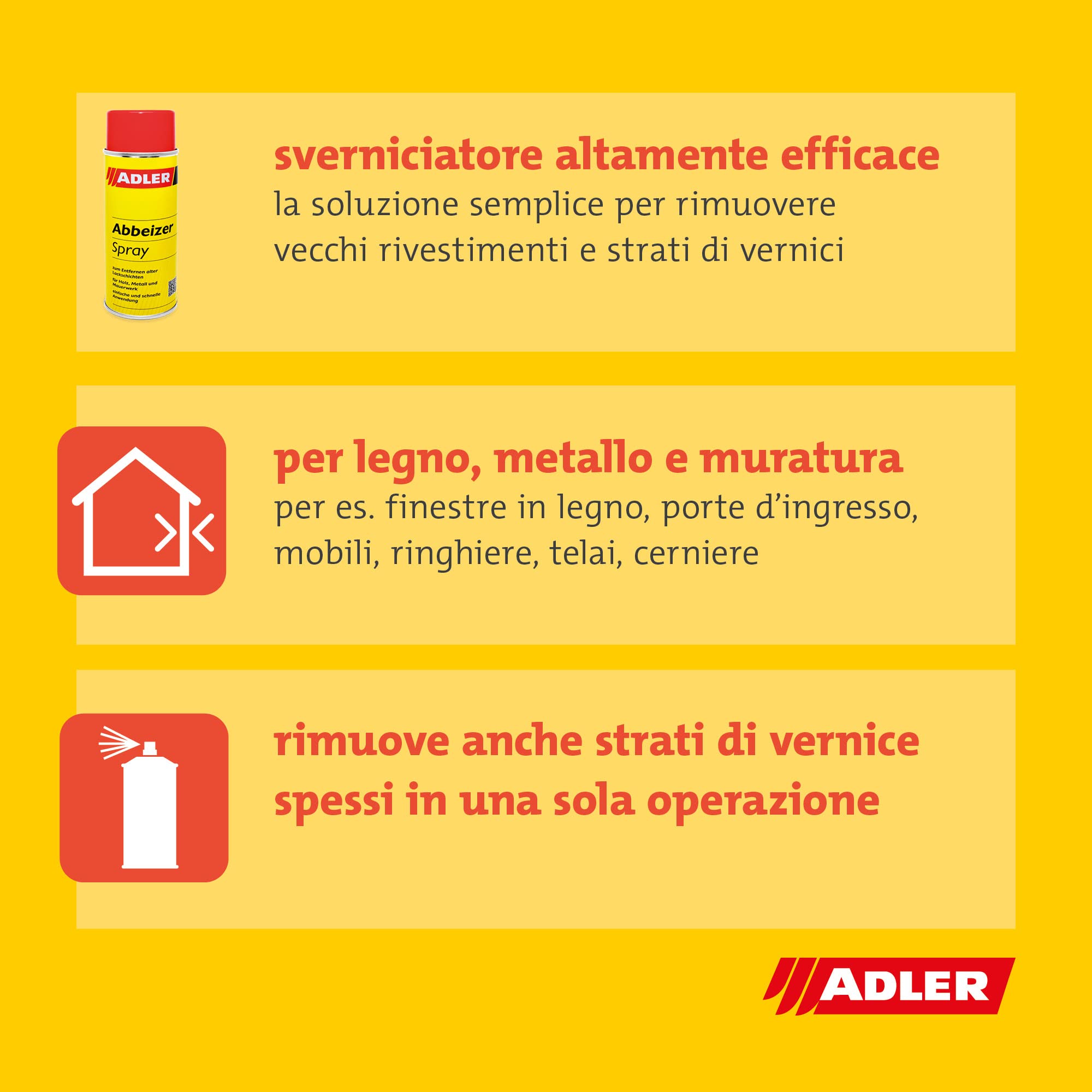 ADLER sverniciatore in formato spray, 400 ml: sgrassatore per la rimozione di pittura e vecchie superfici, altamente efficace per legno, metallo, pietra e cemento