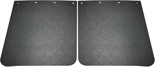 Miniatura 5 de Juego de 2 guardabarros de polímero resistente de 24 x 24 pulgadas, color negro, para semirremolques, tractores, remolques, 2 unidades