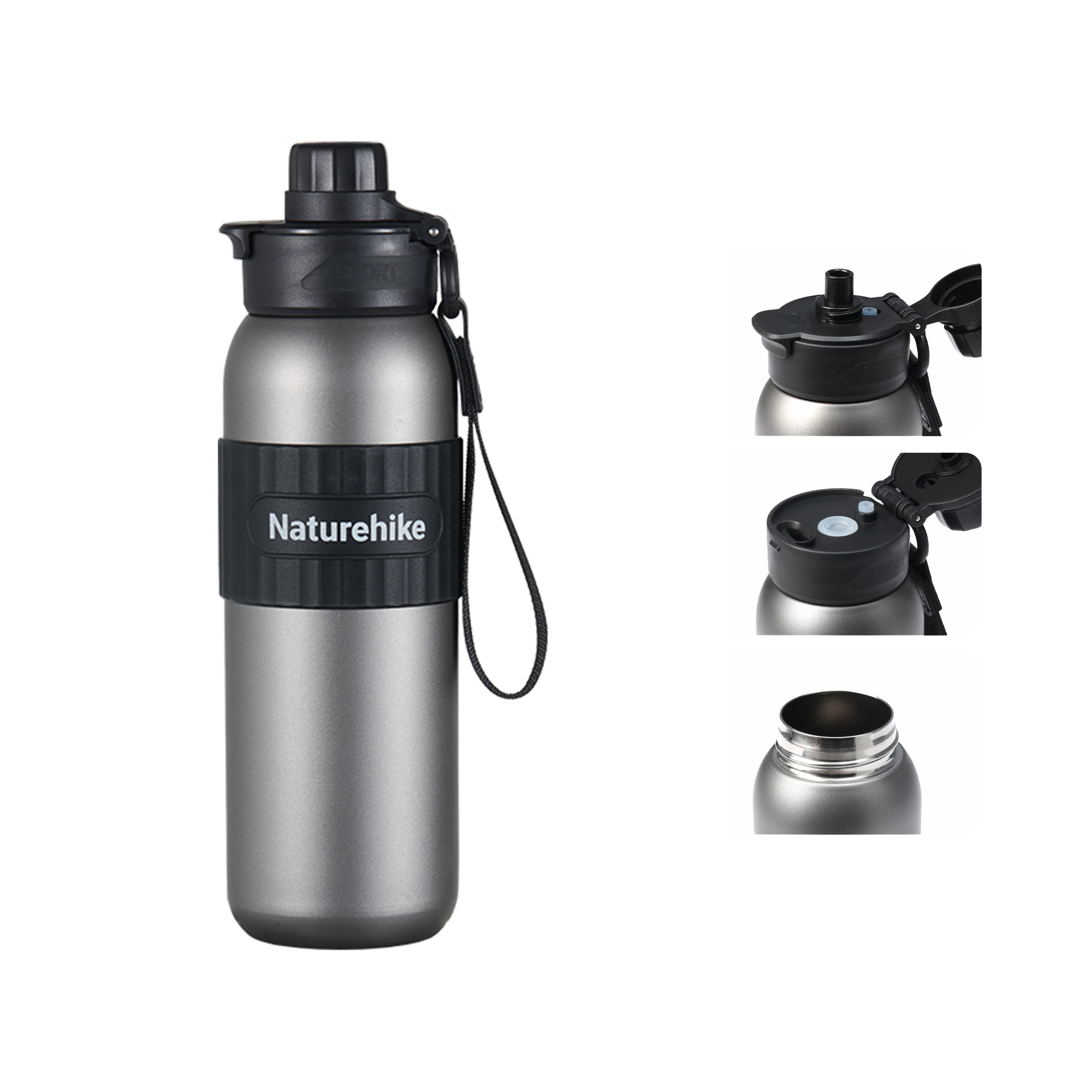 Amazon | Naturehike 水筒 600ml大容量 265g超軽量 ストロー/直飲み/蓋