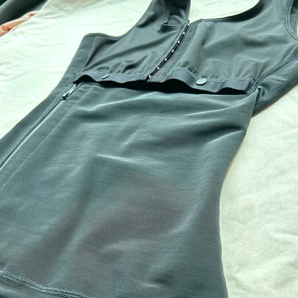 GLDFW Body modellante con cerniera laterale, corsetto con bustino e cinture, post parto, intimo modellante sottile
