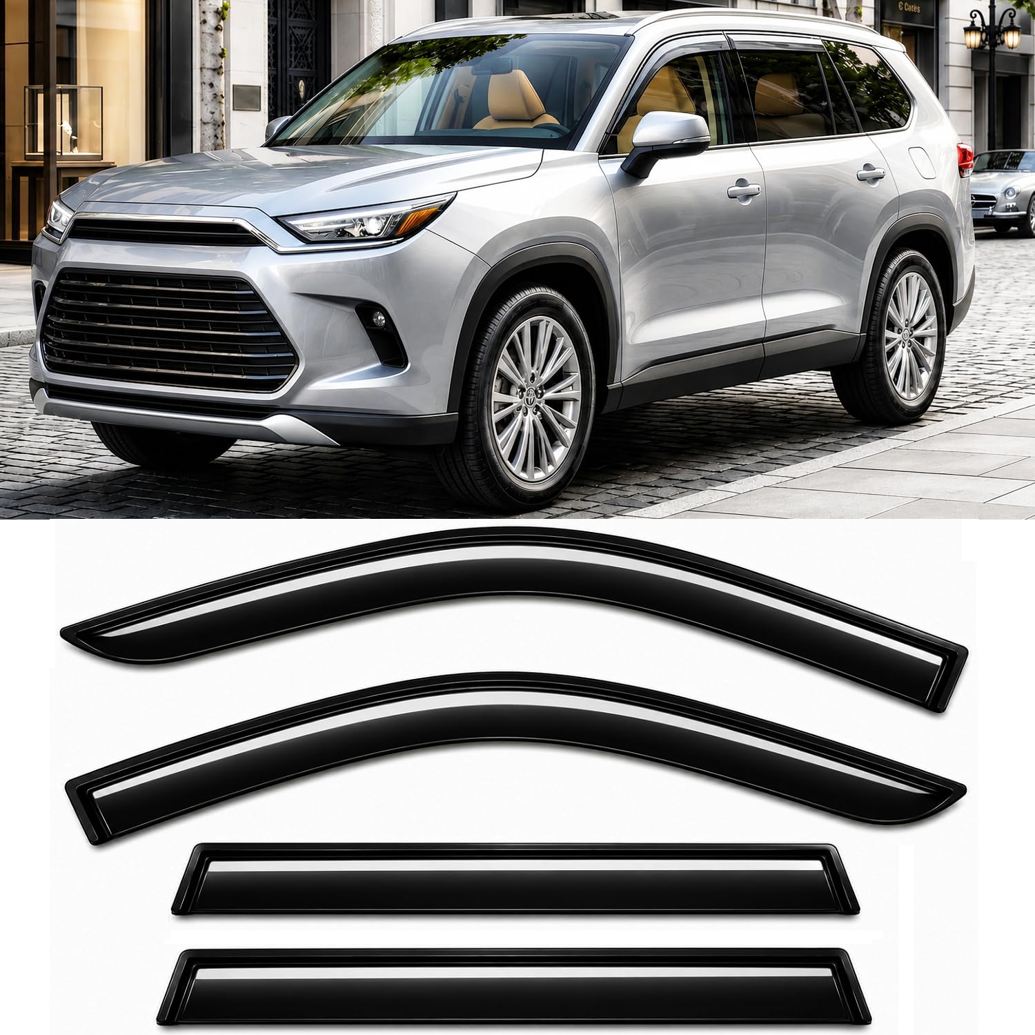 Amazon.com: 2024-2026 Tape-On Rain Guards for Toyota Grand